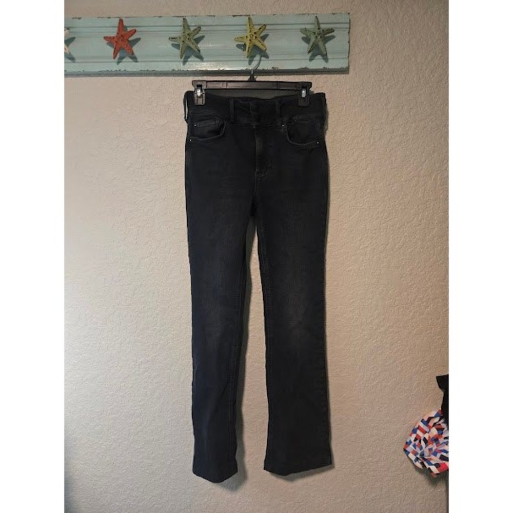Free People Black Straight Leg Jeans
